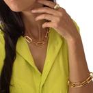 Colar corrente elos folheada a ouro 18k