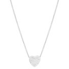 Colar Corrente Feminina 45cm Ponto De Luz Coração Prata 925 Colar Corrente Feminina 45cm Ponto De Luz Coração Prata 925