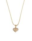 Colar Corrente Feminina Pingente Amor Coração Branco Letra Inicial M Personalizada Banhado a Ouro 18k.