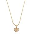 Colar Corrente Feminina Pingente Amor Coração Branco Letra Inicial P Personalizada Banhado a Ouro 18k.