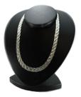 Colar Corrente Feminina Prata 925 6 Fios 45cm 10mm Largura
