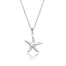 colar corrente feminino estrela do mar ( Estrela-do-mar ) em aço inox prata prateada não escurece