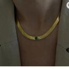 Colar Corrente Gargantilha Fita Choker Dourada Com Pedra
