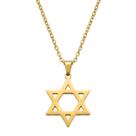 Colar Corrente Judaica Estrela De Davi Amuleto Banhado Ouro