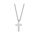 Colar / Corrente Masculino Em Aço 60cm Com Pingente De Cruz Dividida Steel