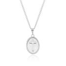 colar corrente masculino feminino aço inox prata cruz medalha cristo jesus gargantilha choker