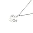 colar corrente não escurece anjo asa urso fofo prata em aço inox banhado estilo gargantilha choker