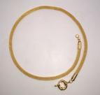 Colar Corrente Oca com Mini Elo Banhado em Ouro 18K