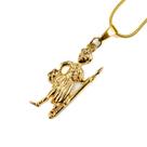 Colar Corrente Pingente 3.5 cm Logunede Dourado