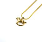 Colar Corrente Pingente Cavalinho 1,7 cm Dourado