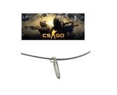 Colar Corrente Pingente Game Jogo Cs Go Prata