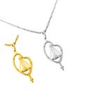 colar Corrente Pingente Nossa Senhora Aparecida Terço Folheado dourado feminino gargantilha folheado