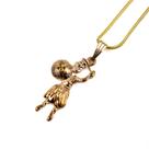 Colar Corrente Pingente Ogum 3 cm Dourado