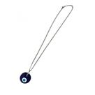 Colar Corrente Pingente Olho Grego 4,0 cm Niquelado
