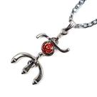 Colar Corrente Pingente Pomba Gira Tridente 3,8cm Níquel