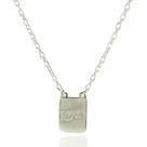 Colar Corrente Placa Desfrute Enjoy Prata 925