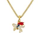 Colar Corrente São Jorge 3 cm Metal Banhado Dourado