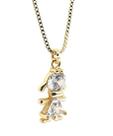 Colar Corrente Veneziana com Pingente Menina Folheado a Ouro 18K Colar Corrente Veneziana com Pingente Menina Folheado a Ouro 18K