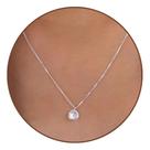 Colar Correntinha Veneziana Prata 925 Ponto De Luz Redondo