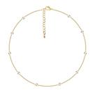 Colar Cowlyn Pearl Choker Dainty banhado a ouro 18K para mulheres