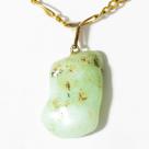 Colar Crisoprasio Rolado Mineral Quartzo Pino Dourado Colar Crisoprasio Rolado Mineral Quartzo Pino Dourado