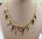 Colar cristal black diamond com corrente ana walcacer semijoias.