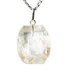 Colar Cristal com Lodolita Natural Montagem Pino Prata 950 Colar Cristal com Lodolita Natural Montagem Pino Prata 950
