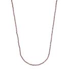 Colar cristal Espinélio rubi natural 2mm em prata de lei 925 pedra natural