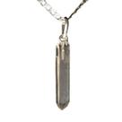 Colar Cristal Laser 30mm Pedra Natural Bruto Pino Prata 950 Colar Cristal Laser 30mm Pedra Natural Bruto Pino Prata 950