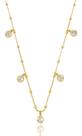 Colar Cristina Veneziana Com Mini bolinhas e Zircônias Redondas Cristal banhado em ouro 18k