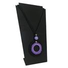 Colar Crochê Preto Lilás Feminino VOCÊ PODE Bijuterias