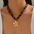 Colar Crucifix BJR Summer Ocean com estampa de leopardo