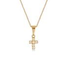 Colar Crucifixo Cravejado Banhado a Ouro 18K Colar Crucifixo Cravejado Banhado a Ouro 18K