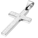 Colar Cupimatch Silver Masculino, Bíblia em Inglês, Dog Tags Cross