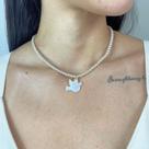 Colar Curto em Pérolas com Espírito Santo em Madrepérola - Acessório Feminino Exclusivo