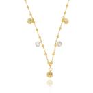 Colar Curto Lacy Ball - Banhado a Ouro 18k