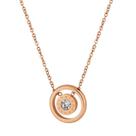 Colar de Aço Rosé com Zircônia 45cm e extensor de 5cm