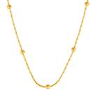 Colar de Aço Veneziana Bolinha Dourado IPG 45cm