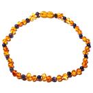 Colar de Âmbar Báltico Mel Polido com Sodalita Polida para Bebê