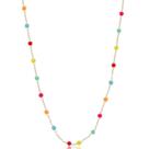 Colar de Bolinhas coloridas Banhado em Ouro 18k