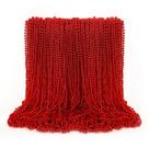 Colar de brinquedo vermelho Mardi Gras Beads EOBOH 100PCS, plástico de 33 cm