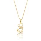 Colar de Cachorro PET Semi Joia Banhado Ouro 18k Presente