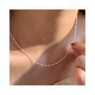 Colar De Cadeia Fina Em Aço Inoxidável Banhado a Ouro Para Mulheres, Estilo Simples Para Clavícula,