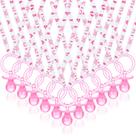Colar de chupetas Junkin 60 peças de acrílico rosa branco para bebês