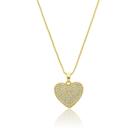 Colar de Coração Feminino Gargantilha com Pingente Dourado Colar de Coração Feminino Gargantilha com Pingente Dourado