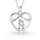 Colar de coração infinito I Love You Forever” para casais