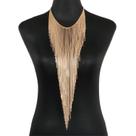 Colar de corrente corporal Gold Tassel Waterfall Fringe para mulheres Colar de corrente corporal Gold Tassel Waterfall Fringe para mulheres