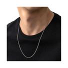 Colar De Corrente Longa Em Aço Inoxidável Cor Dourada Para Homens Com Cordão Prateado E Fecho