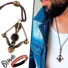 Colar de Couro Ajustável Tradicional Lança Flecha Indigena Ouro Velho Colar de Couro Ajustável Tradicional Lança Flecha Indigena Ouro Velho