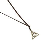 Colar De Couro Preto Pingente Harry Potter
